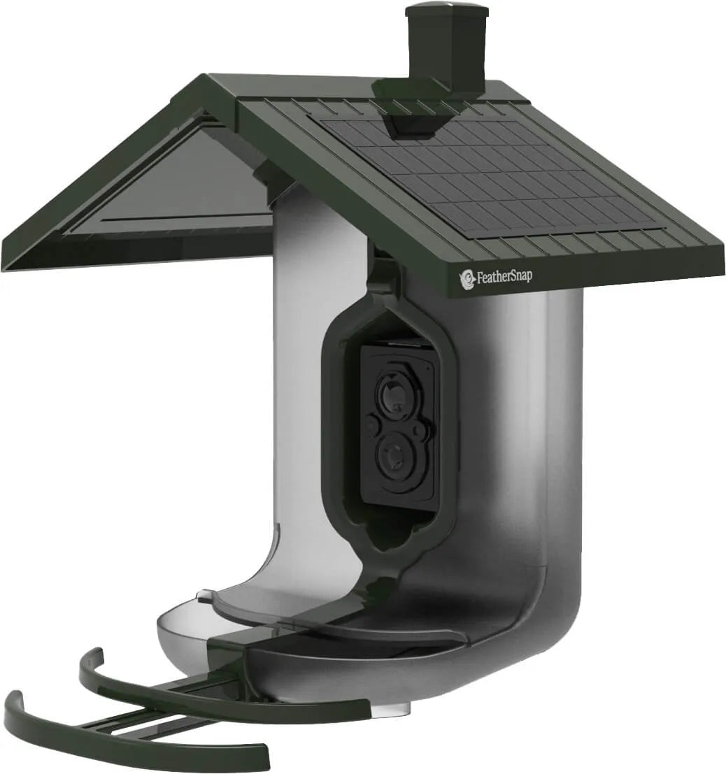 FEATHERSNAP Feather Snap Smart, Solar-Powered Bird Feeder W/ AI Species Recognition