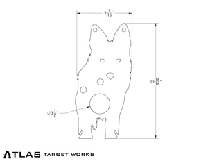 Atlas Targets Front Facing Coyote Reactive Target - Full Size