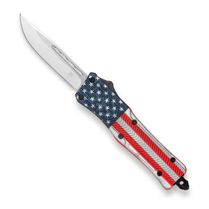 CobraTec CobraTec KNIFE - MEDIUM CTK-1 CERAKOTE - AMERICAN FLAG - DROP NOT SERRATED