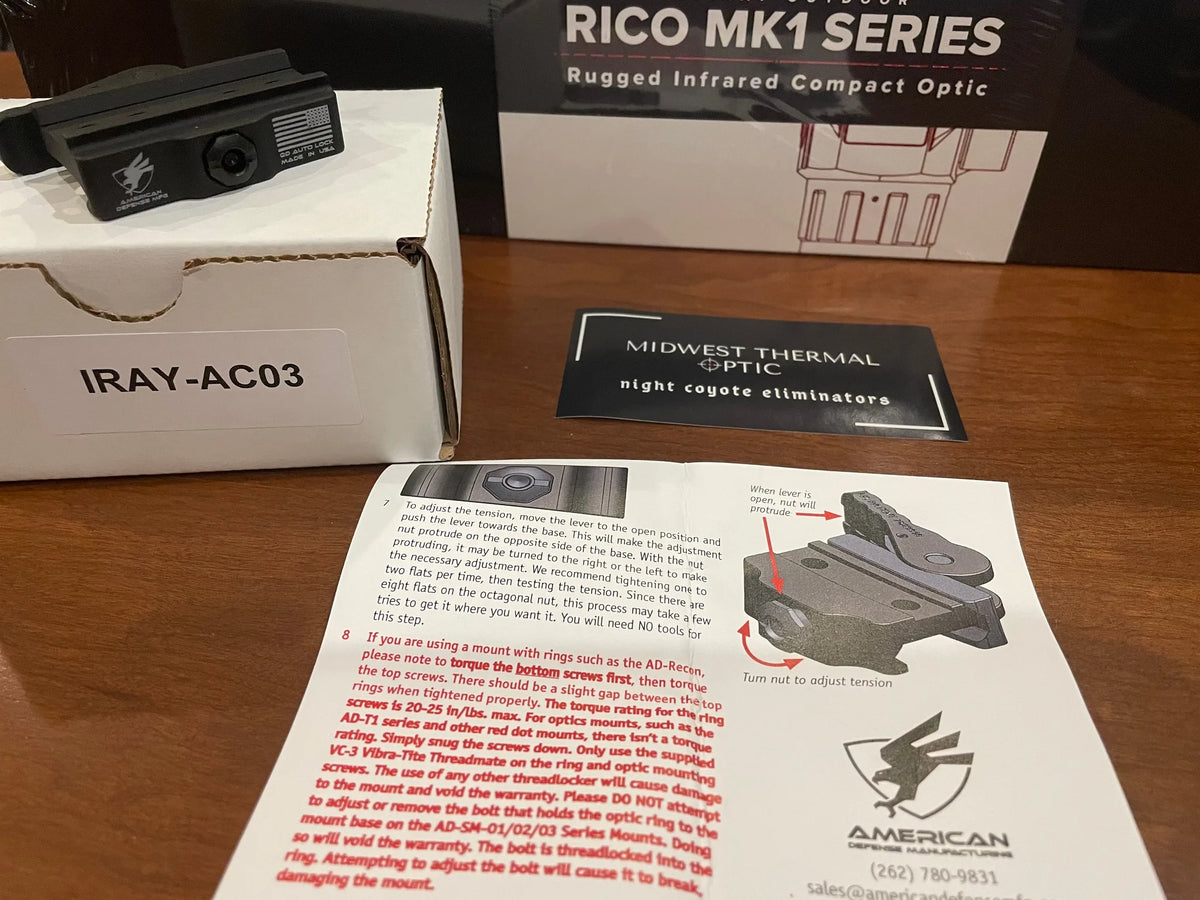 InfiRay Outdoor Mounts InfiRay Outdoor USA ADM American Defense Quick Release Mount Rico MK1, RH50R, RL42R, H75R, MATE, GL Series Models