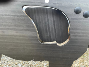 Atlas Targets Life Size SR500 Coyote Steel Target with Reactive Vital & Legs - Side Profile