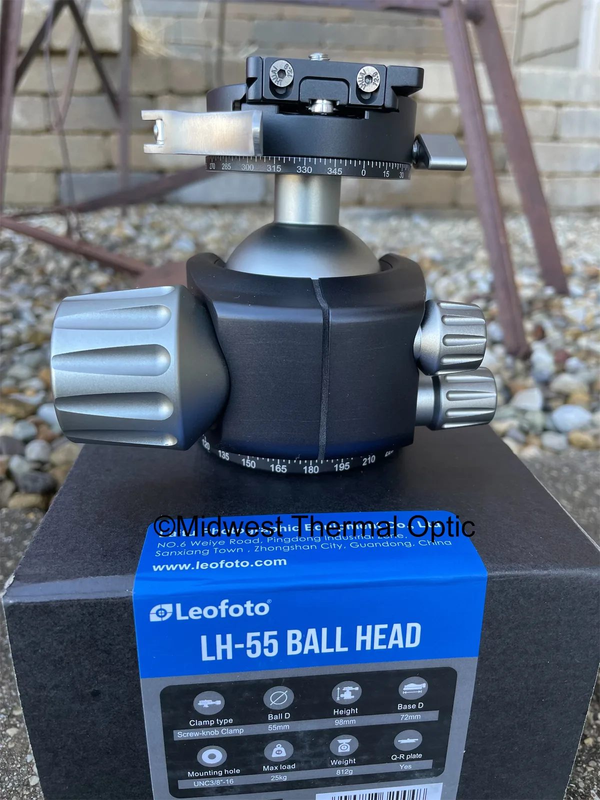 Leofoto Leofoto LH55 Low Profile Ball Head Dual Tension W/ Quick Release Plate