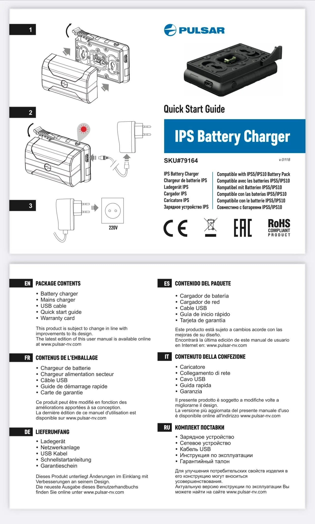 Pulsar Battery Charger IPS #PL79164 Pulsar