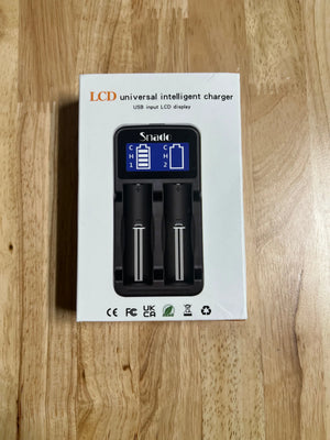 Midwest Thermal Optic Battery Charger 16650, 18500, 18650 Rechargeable Battery Charger