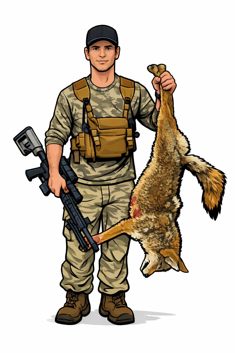Midwest Thermal Optics Sticker Coyote Hunter Sticker 2.5"
