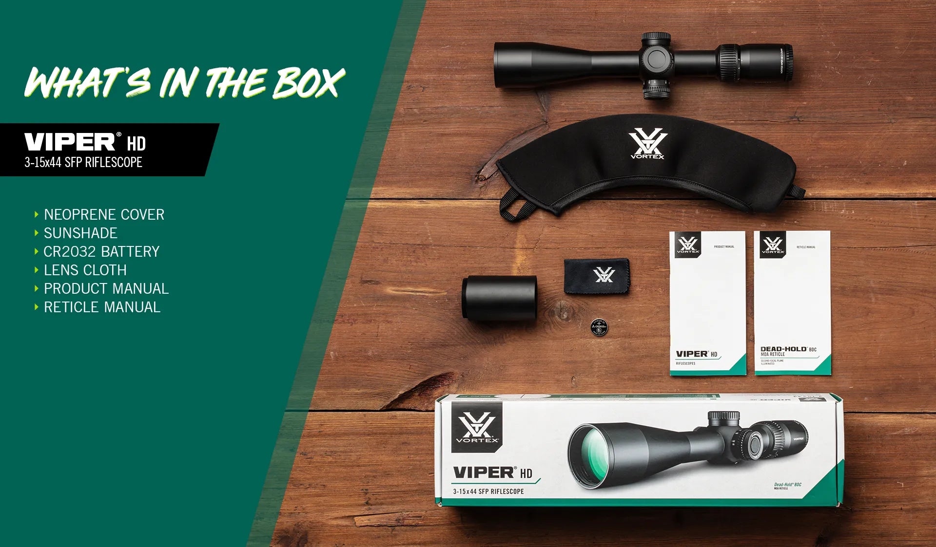 VORTEX OPTICS Thermal Scope Vortex Viper® HD 3-15x44 Illuminated Dead-Hold® BDC (MOA) Riflescope