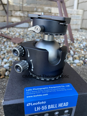 Leofoto Leofoto LH-55 Low Profile Ball Head Dual Tension W/ Quick Release Plate