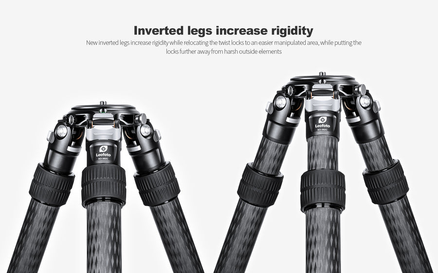 Leofoto SO-362C SOAR Series Carbon Fiber Tripod Inverted Legs (Same as Warrior)