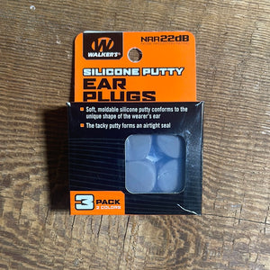 Walkers Silicone Putty Ear Plugs- 3 pack