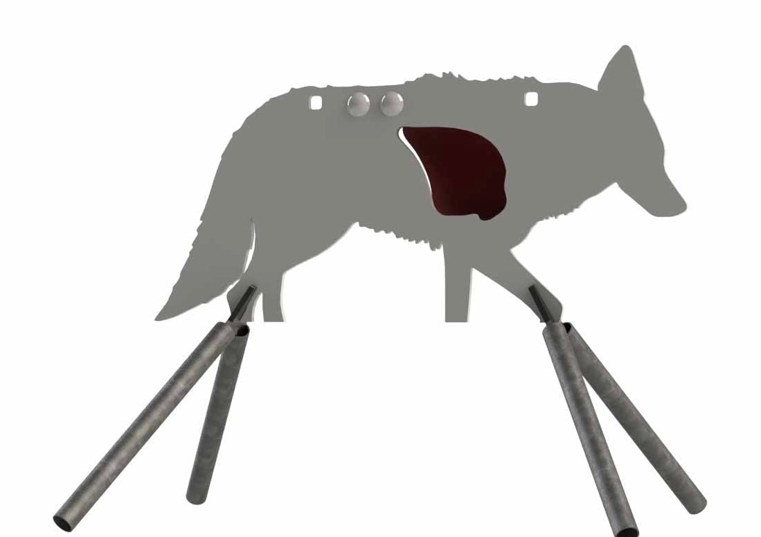 Atlas Targets AR500 Coyote Target W/ REACTIVE Vital - Small