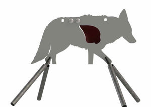 Atlas Targets AR500 Coyote Target W/ REACTIVE Vital - Small
