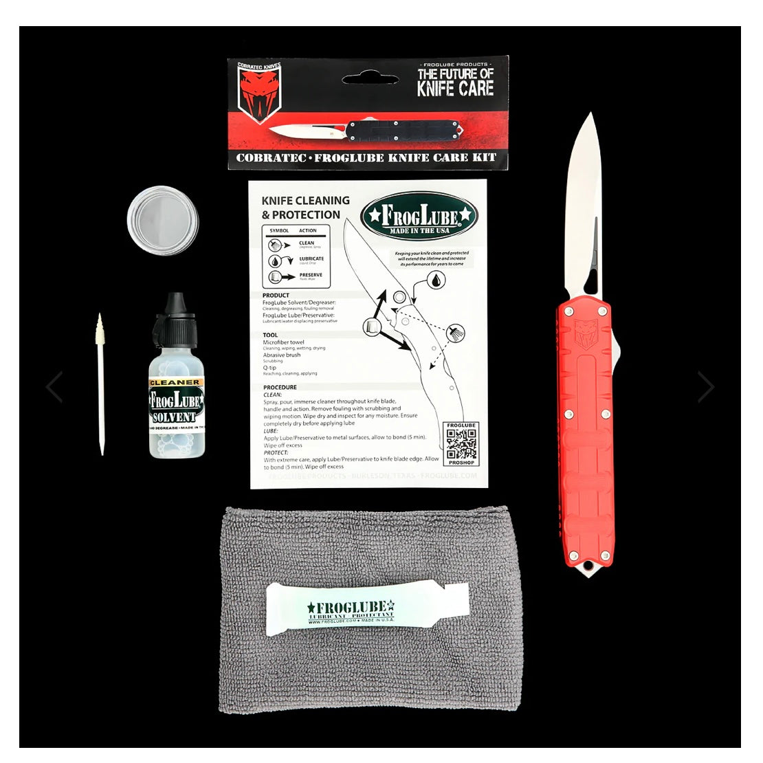 CobraTec FrogLube Care Kit Knife Cleaning Protection