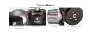 Leofoto Leofoto LH-55 Low Profile Ball Head Dual Tension W/ Quick Release Plate
