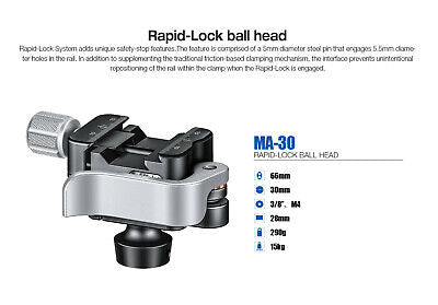 Leofoto MA30 Rapid Knob Lock Ball Head