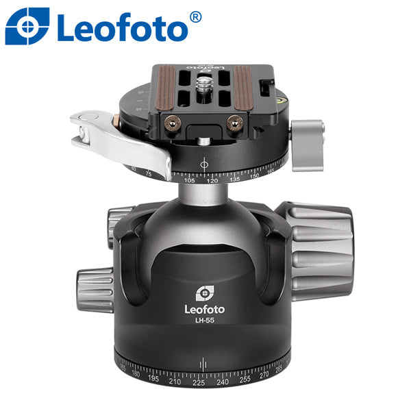 Leofoto LH-55 Low Profile Ball Head Dual Tension W/ Quick Release Plate