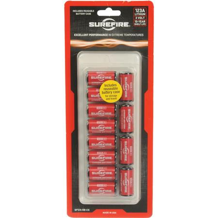 SureFire 123A Lithium Batteries, 12 (Clamshell Packaging)