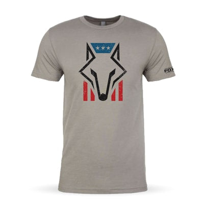 FoxPro T-Shirt Foxhead Flag- Gray