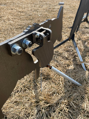 Atlas Targets AR500 Coyote Target W/ REACTIVE Vital - Small