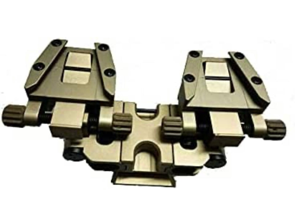 Aluminum Alloy Binocular Bridge Folding Arm Mount Bracket for PVS14 Dual Night Vision Mount Replica