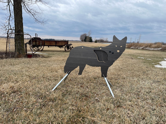 Full Size AR500 SIDE PROFILE Reactive Coyote Target