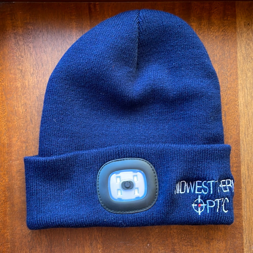 Midwest Thermal Optic Hat Midwest Thermal Optics LED Beanie – Rechargeable Lighted Winter Hat Navy