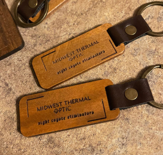 Wooden Midwest Thermal Optic Keychain